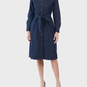❤️ Anne Klein - Classic long sleeve jean dress